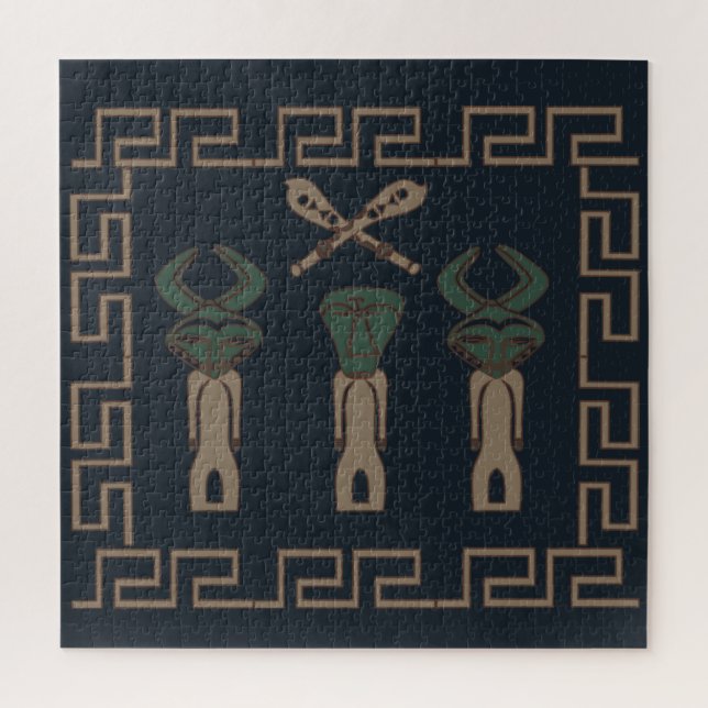 african abstract portrait design jigsaw puzzle (Vertical)