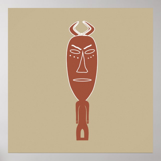 african abstract portrait poster (Front)