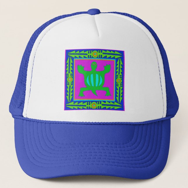 African Adinkra Crocodile - Adaptability Trucker Hat (Front)
