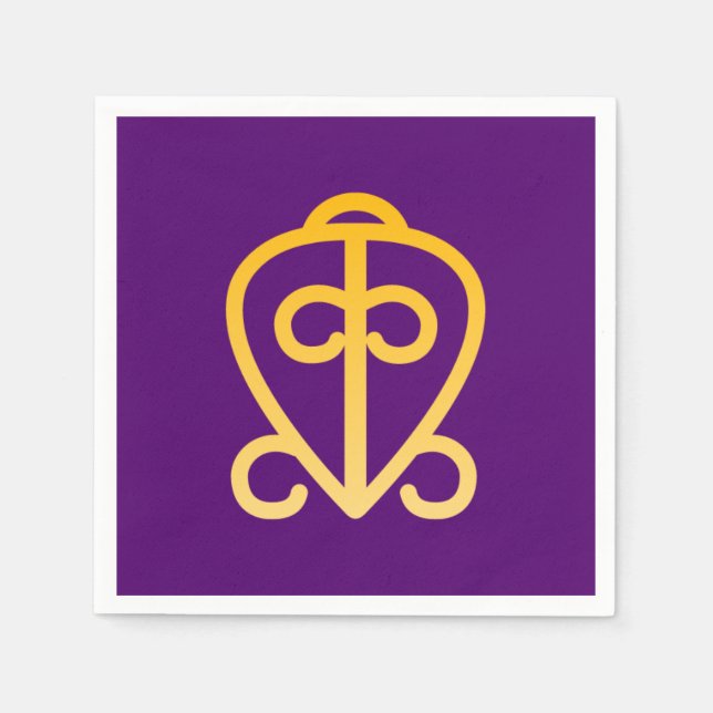 African Adinkra Napkin (Front)