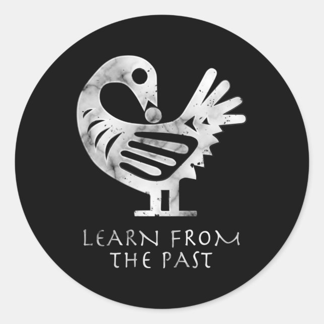 African Adinkra Sankofa Aka Learn From The Past Classic Round Sticker (Front)