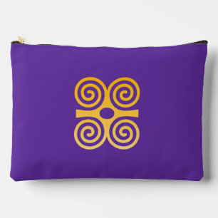 African Adinkra (Strength & Humility) Accessory Pouch