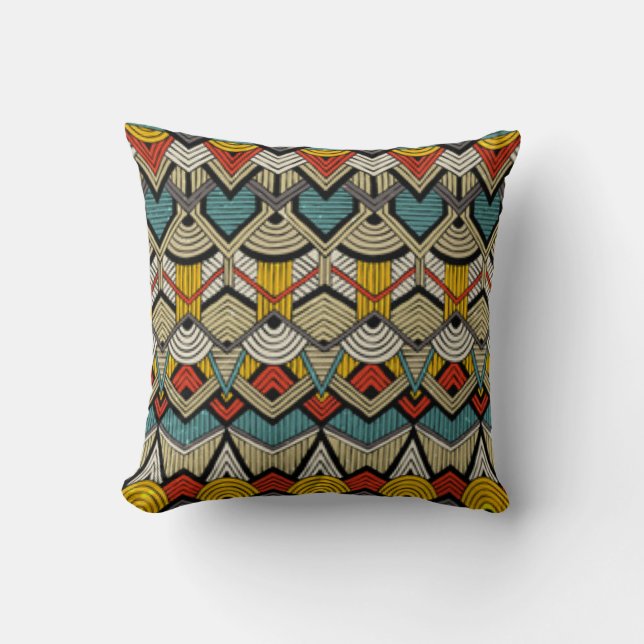 African Africa Pattern Print Design Throw Pillow (Front)