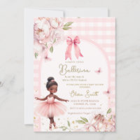 African America Ballerina Gingham Arch Baby Shower