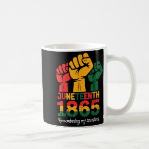 African american 1865 juneteenth black history men coffee mug