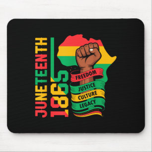African american 1865 juneteenth black history mouse pad