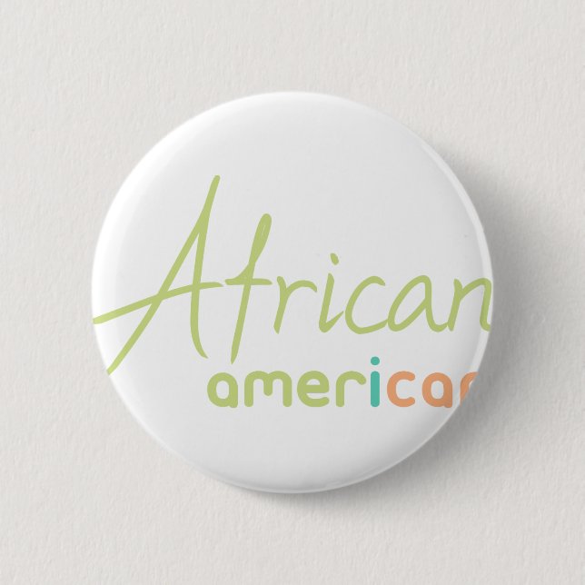 African American 2 Inch Round Button (Front)