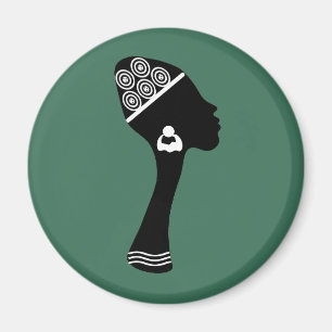 african american abstract woman portrait magnet