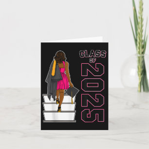 African American Afro Black Girl Graduation Cl Of Card