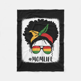 African American Afro Mom Life Black Mom Mothers D Fleece Blanket