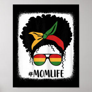 African American Afro Mom Life Black Mom Mothers D Poster