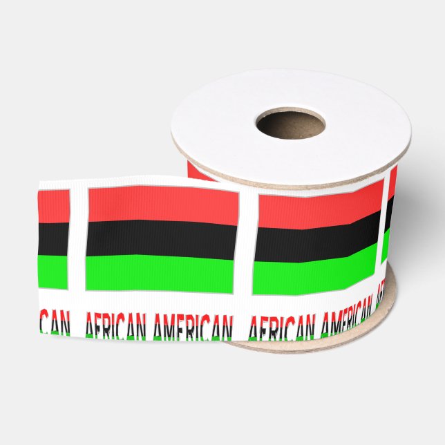 African American and African Diaspora Flag  Grosgrain Ribbon (Spool)