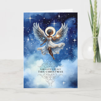 African-American Angel Non-Photo Christmas Card 