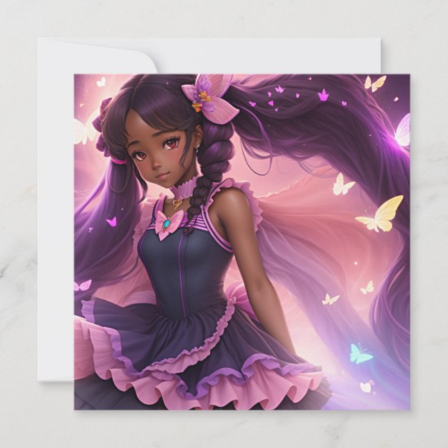 African American Anime Girl Animecore Aesthetic (Front)