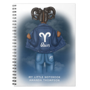 African American Aries Sign Personal Notebook