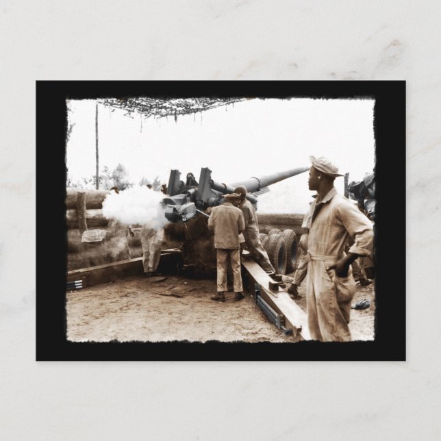 African American Artillerymen WWII Postcard (Front)