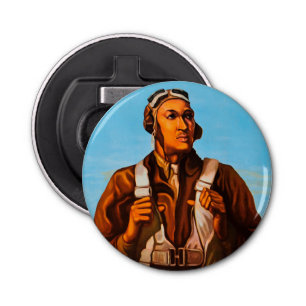 African American Aviators Fighter Pilots of WW2  Bottle Opener