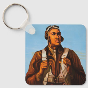 African American Aviators Fighter Pilots of WW2  Keychain