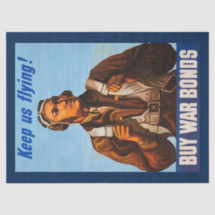 African American Aviators Fighter Pilots of WW2  Tissue Paper