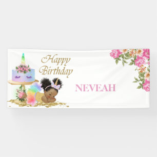 African American  Baby Birthday Banner