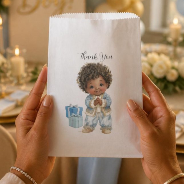 African American Baby Boy Favour Bag (AI Generated Hands )