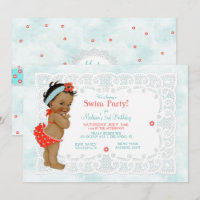 African American Baby Girl Bathing Suit Lace