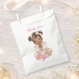 African American Baby Girl Favor Bag