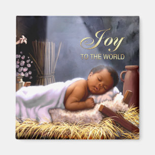 African American Baby Jesus Christmas Magnets