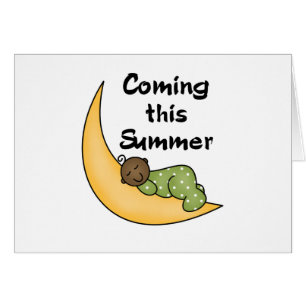 African American Baby on Moon Summer