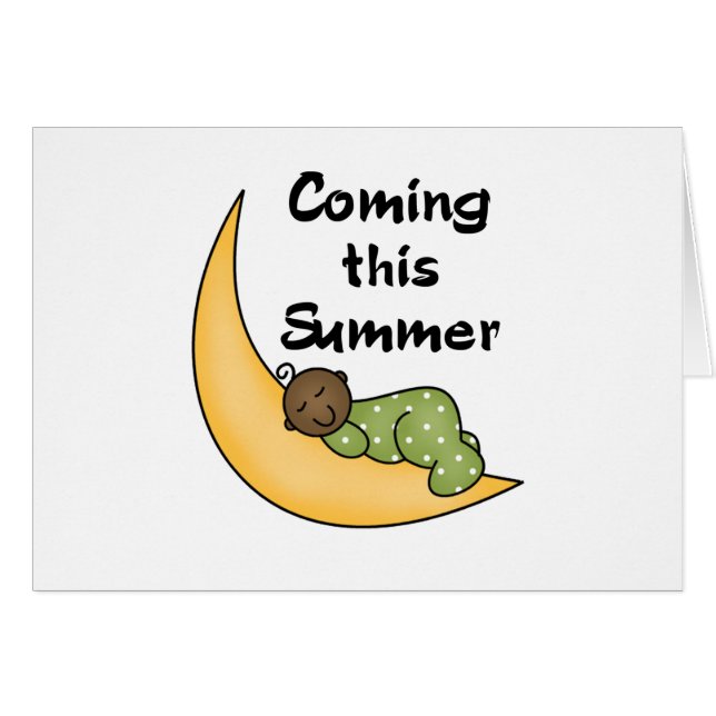 African American Baby on Moon Summer (Front Horizontal)