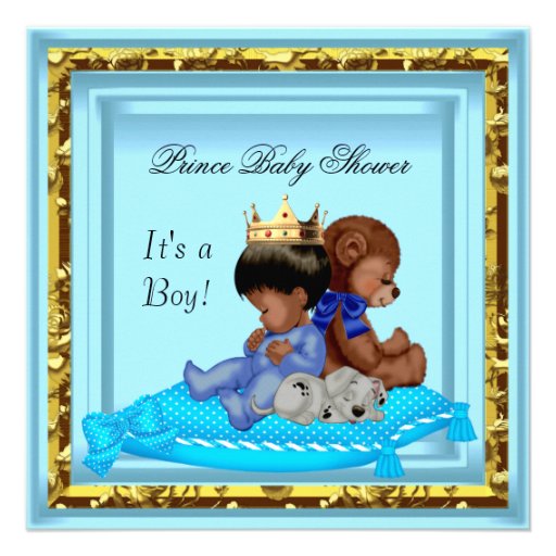 African American Baby Shower Invitations Boy 3