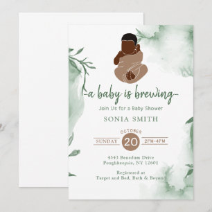 African American Baby shower Invitation