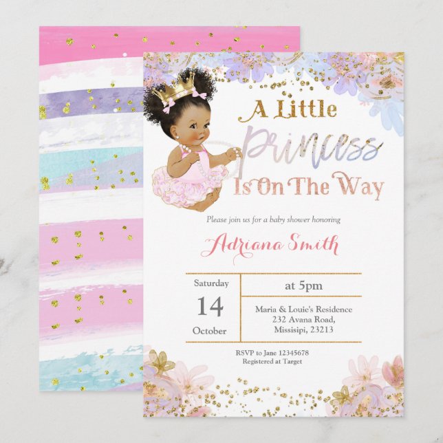 African American Baby Shower invite (Front/Back)
