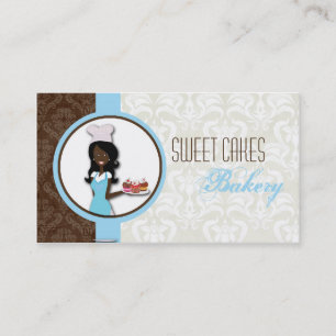 African American Baker Cup Cakes Business Card