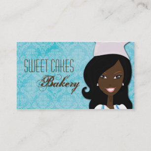 African American Baker Cup Cakes Business Card