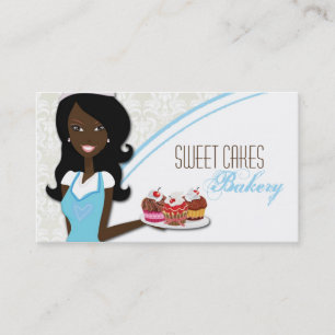African American Baker Cup Cakes Business Card
