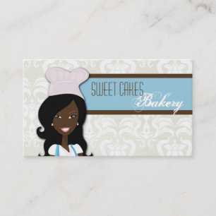 African American Baker Cup Cakes Business Card