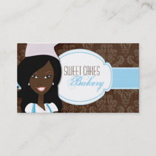 African American Baker Cup Cakes Business Card