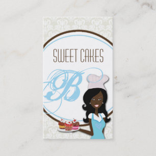 African American Baker Cup Cakes Business Card