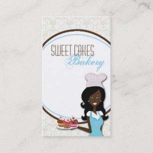 African American Baker Cup Cakes Business Card