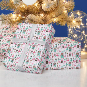 African-American Ballerina Christmas Gift Wrap