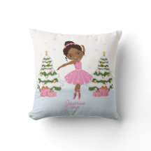 African American Ballerina Christmas Ornaments