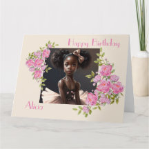 African American ballerina , girl who loves ballet