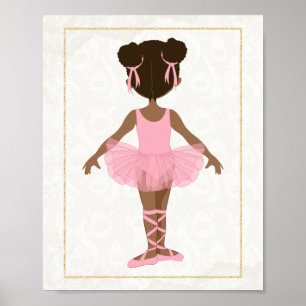 African American Ballerina Poster