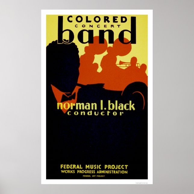 African American Band 1936 WPA Poster (Front)
