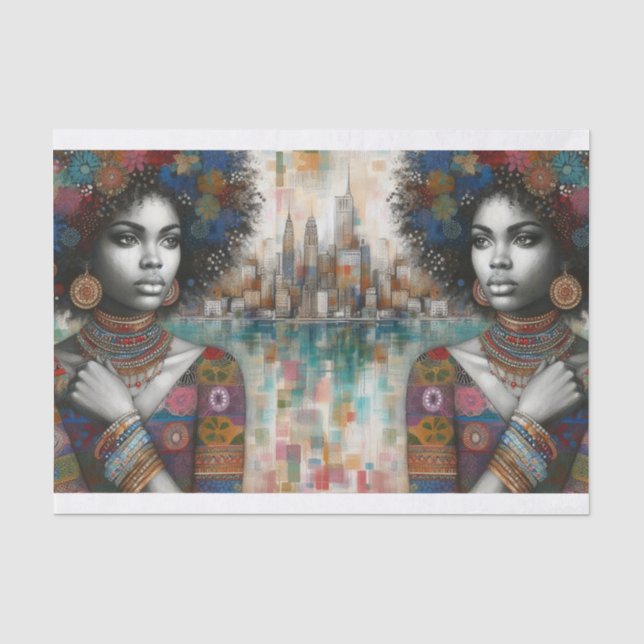 African American Beauty Tissue Paper (Front)