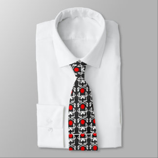African American black and red Tie