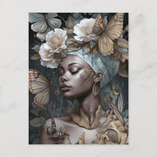 African American Black Fantasy Art Postcard