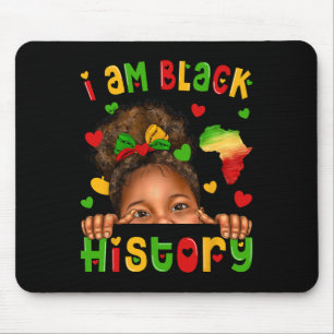 African American Black Girl Afro Kids Black Histor Mouse Pad
