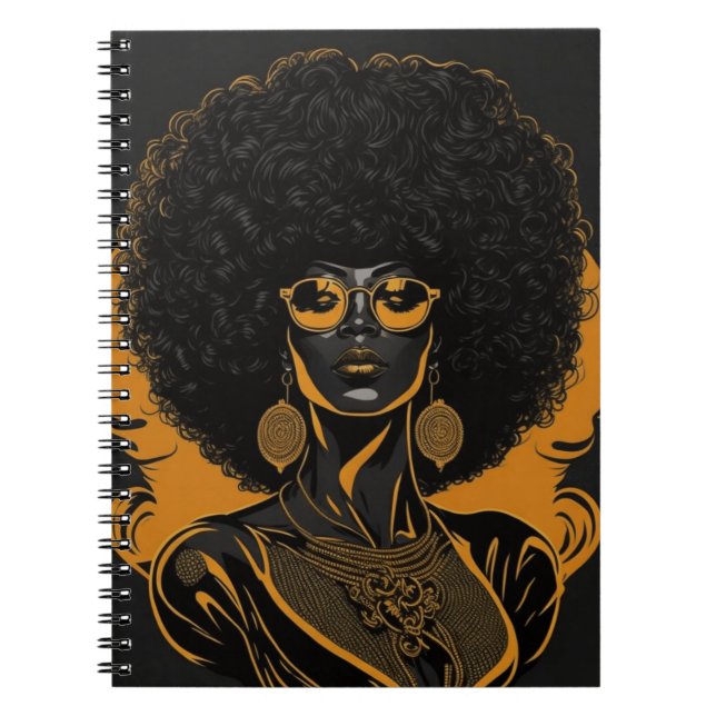 African American black girl Notebook (Front)